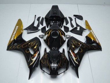 Discount 2006-2007 Black Gold Flame Honda CBR1000RR Motor Bike Fairings Canada