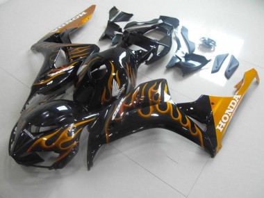 Discount 2006-2007 Gold Flame Honda CBR1000RR Motorcycle Fairings Kits Canada
