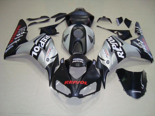 Discount 2006-2007 Matte Black Silver Repsol Honda CBR1000RR Motorcycle Fairing Canada Discount 2006-2007 Matte Black Silver Repsol Honda CBR1000RR Motorcycle Fairing Canada