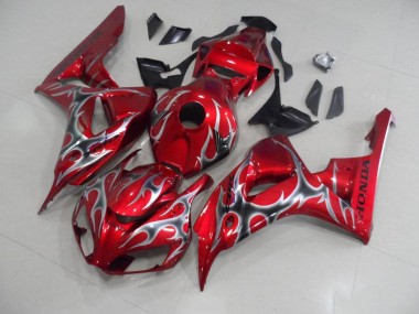 Discount 2006-2007 Red with Black Grey Flame Honda CBR1000RR Motorcycle Bodywork Canada