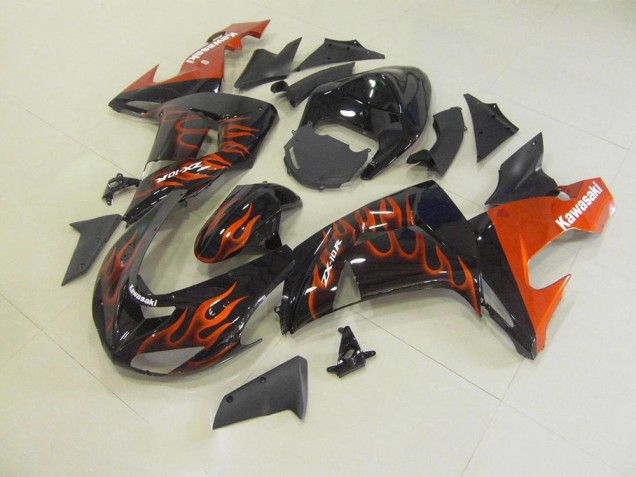 Discount 2006-2007 Orange Flame Kawasaki ZX10R Motorcycle Fairings Canada Discount 2006-2007 Orange Flame Kawasaki ZX10R Motorcycle Fairings Canada