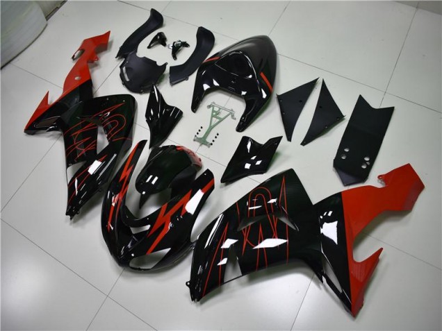 Discount 2006-2007 Black Red Kawasaki ZX10R Motorcycle Fairings Canada Discount 2006-2007 Black Red Kawasaki ZX10R Motorcycle Fairings Canada