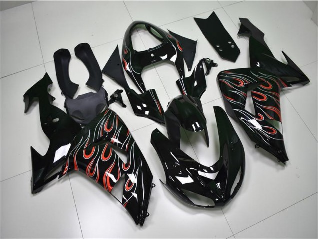 Discount 2006-2007 Black Grey Red Kawasaki ZX10R Motorbike Fairing Canada Discount 2006-2007 Black Grey Red Kawasaki ZX10R Motorbike Fairing Canada