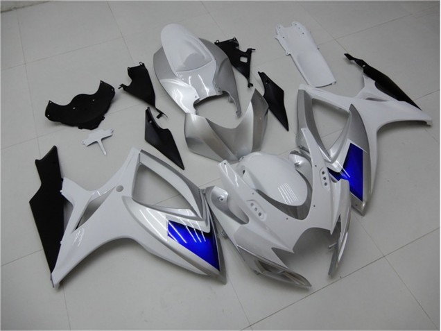 Discount 2006-2007 White Blue Suzuki GSXR 600/750 Motorcycle Fairings Canada Discount 2006-2007 White Blue Suzuki GSXR 600/750 Motorcycle Fairings Canada