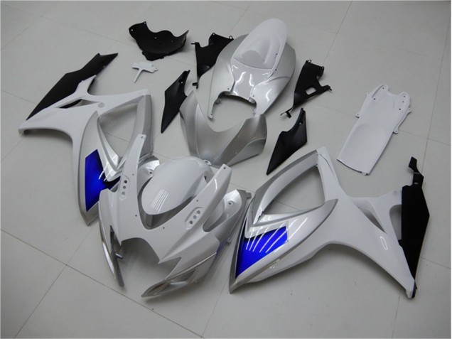 Discount 2006-2007 White Blue Suzuki GSXR 600/750 Motorcycle Fairings Canada Discount 2006-2007 White Blue Suzuki GSXR 600/750 Motorcycle Fairings Canada