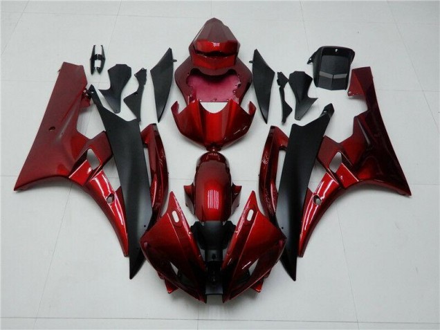 Discount 2006-2007 Red Black Yamaha YZF R6 Bike Fairings Canada