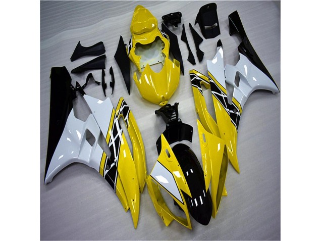 Discount 2006-2007 Yellow White Black Yamaha YZF R6 Motorbike Fairing Kits Canada Discount 2006-2007 Yellow White Black Yamaha YZF R6 Motorbike Fairing Kits Canada
