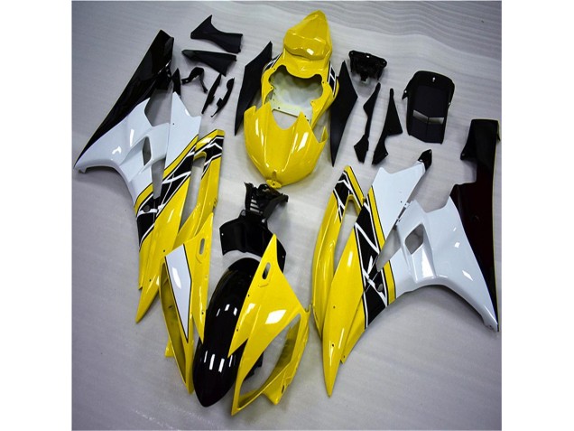Discount 2006-2007 Yellow White Black Yamaha YZF R6 Motorbike Fairing Kits Canada Discount 2006-2007 Yellow White Black Yamaha YZF R6 Motorbike Fairing Kits Canada