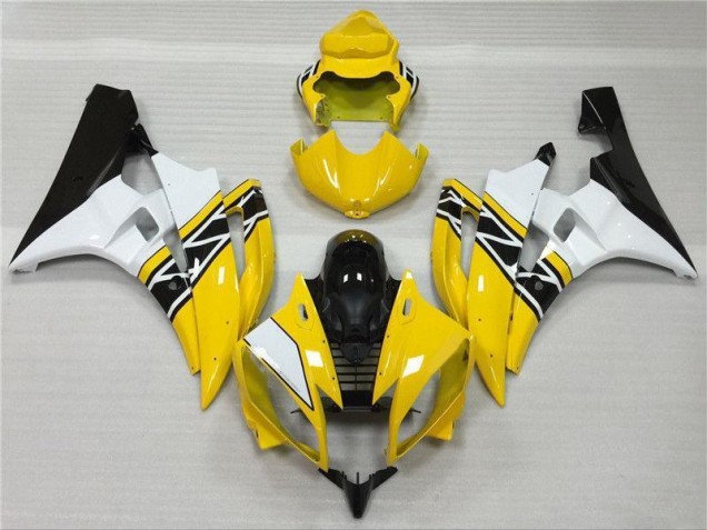 Discount 2006-2007 Yellow White Black Yamaha YZF R6 Motorbike Fairing Kits Canada Discount 2006-2007 Yellow White Black Yamaha YZF R6 Motorbike Fairing Kits Canada
