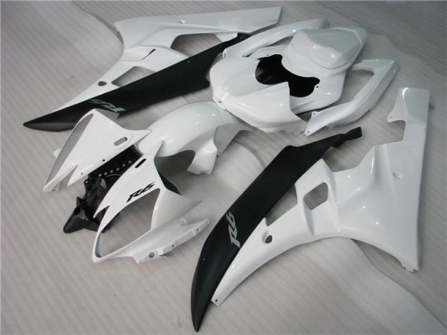 Discount 2006-2007 White Black Yamaha YZF R6 Motorcycle Bodywork Canada Discount 2006-2007 White Black Yamaha YZF R6 Motorcycle Bodywork Canada