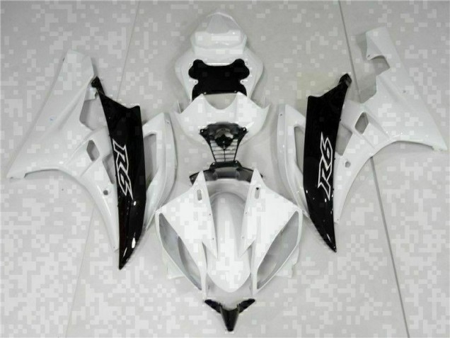 Discount 2006-2007 White Black Yamaha YZF R6 Bike Fairings Canada Discount 2006-2007 White Black Yamaha YZF R6 Bike Fairings Canada