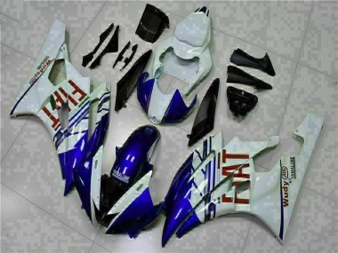Discount 2006-2007 White Blue Yamaha YZF R6 Bike Fairings & Bodywork Canada