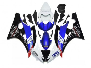Discount 2006-2007 Blue White Yamaha YZF R6 Motorcycle Fairings Kit Canada
