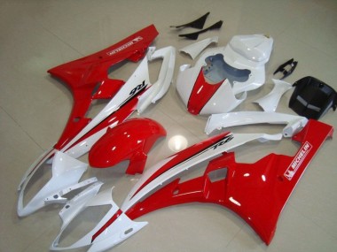 Discount 2006-2007 Red White Yamaha YZF R6 Motorcycle Fairing Canada