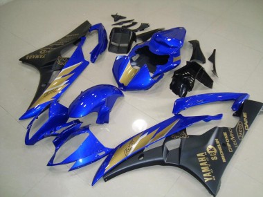 Discount 2006-2007 Black Blue with Gold Sticker Yamaha YZF R6 Motorcycle Fairing Canada