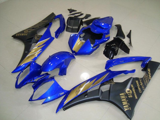 Discount 2006-2007 Black Blue with Gold Sticker Yamaha YZF R6 Motorcycle Fairing Canada Discount 2006-2007 Black Blue with Gold Sticker Yamaha YZF R6 Motorcycle Fairing Canada