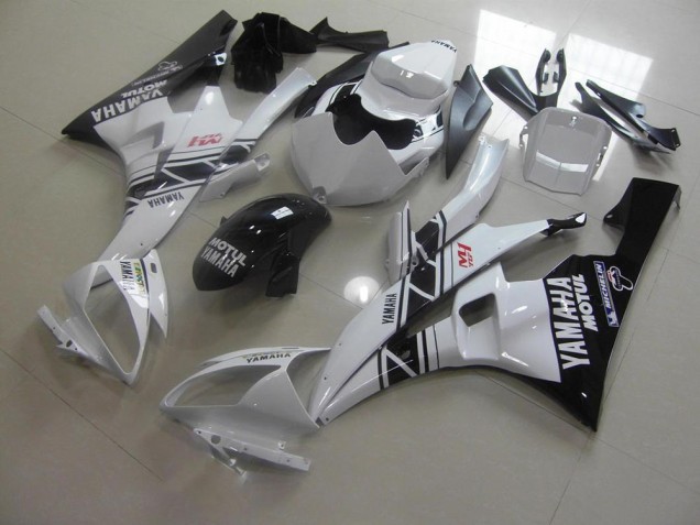 Discount 2006-2007 Black White Yamaha YZF R6 Motorcycle Fairing Kits Canada Discount 2006-2007 Black White Yamaha YZF R6 Motorcycle Fairing Kits Canada
