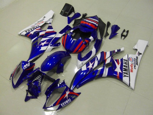 Discount 2006-2007 Red Blue Star Yamaha YZF R6 Bike Fairings Canada Discount 2006-2007 Red Blue Star Yamaha YZF R6 Bike Fairings Canada