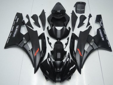 Discount 2006-2007 Matte Black and Glossy Black Yamaha YZF R6 Motorbike Fairing Kits Canada