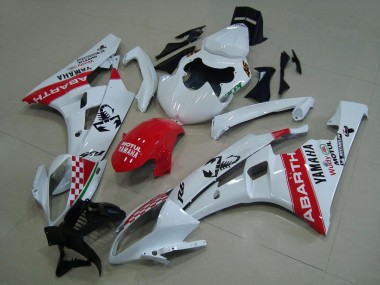 Discount 2006-2007 White Red Abarth Yamaha YZF R6 Motorcycle Fairings Canada
