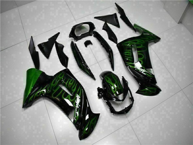 Discount 2006-2008 Green Flame Kawasaki EX650 Motorcycle Fairing Kits Canada Discount 2006-2008 Green Flame Kawasaki EX650 Motorcycle Fairing Kits Canada