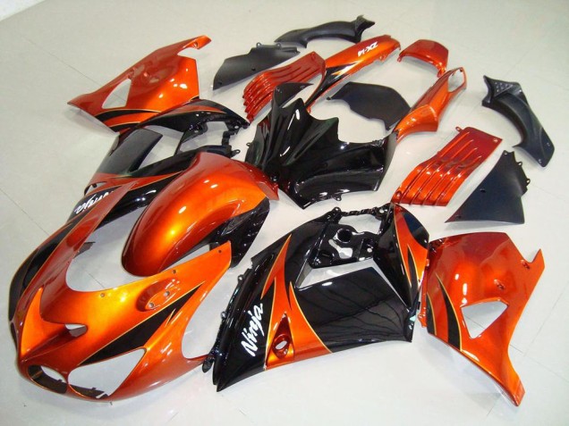 Discount 2006-2011 Orange Black Kawasaki ZX14R ZZR1400 Motorbike Fairings Canada Discount 2006-2011 Orange Black Kawasaki ZX14R ZZR1400 Motorbike Fairings Canada