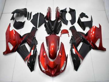 Discount 2006-2011 Kawasaki Ninja ZX14R Motorcycle Fairings MF0653 - Red Black Canada