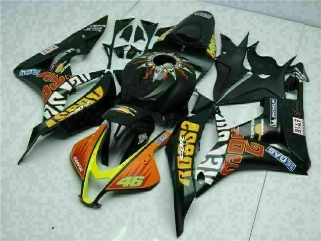 Discount 2007-2008 Black Yellow Repsol 46 Honda CBR600RR Motorcycle Bodywork Canada