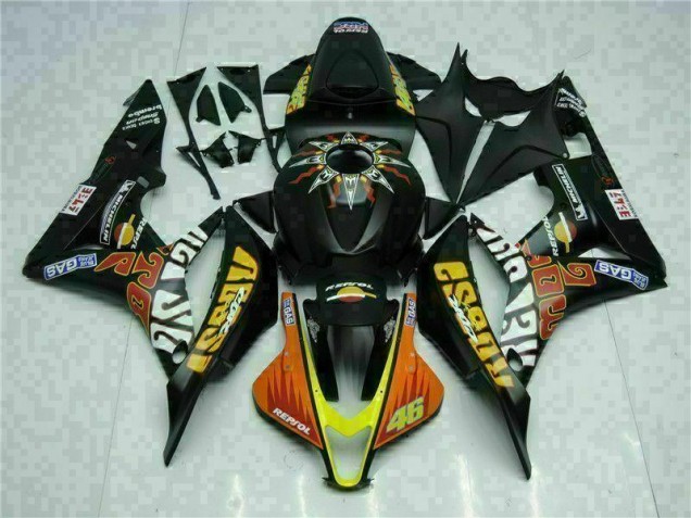 Discount 2007-2008 Black Yellow Repsol 46 Honda CBR600RR Motorcycle Bodywork Canada