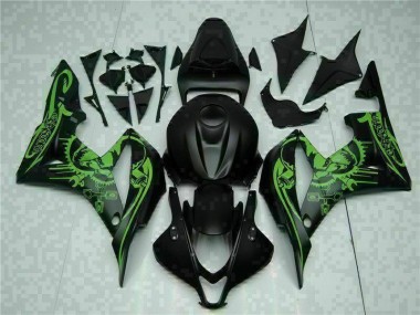 Discount 2007-2008 Black Green Honda CBR600RR Motorcycle Fairing Kits Canada