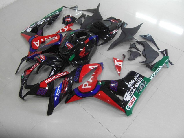 Discount 2007-2008 Black Red Pata Honda CBR600RR Motorcycle Fairings Kits Canada Discount 2007-2008 Black Red Pata Honda CBR600RR Motorcycle Fairings Kits Canada