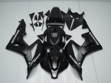 Discount 2007-2008 Matte Black with White Sticker Honda CBR600RR Motorcycle Fairing Kit Canada