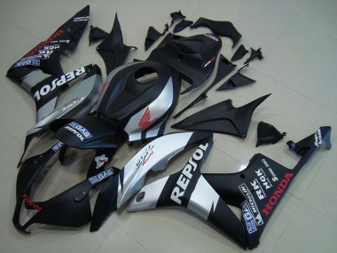 Discount 2007-2008 Matte Black Silver Repsol Honda CBR600RR Motorbike Fairings Canada