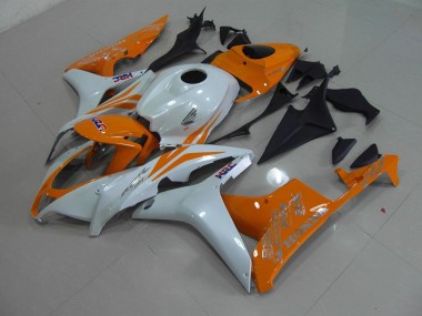 Discount 2007-2008 Pearl White Orange Honda CBR600RR Motorcycle Fairings Canada
