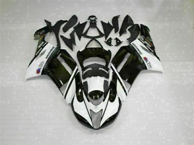 Discount 2007-2008 Black White Kawasaki ZX6R Bike Fairings Canada