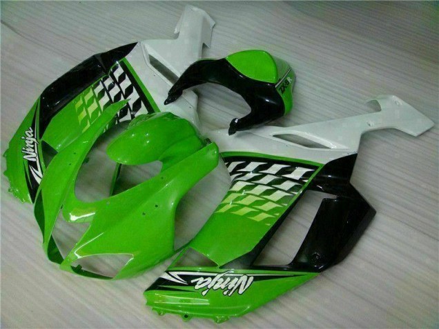 Discount 2007-2008 Green White Ninja Kawasaki ZX6R Motorbike Fairing Canada