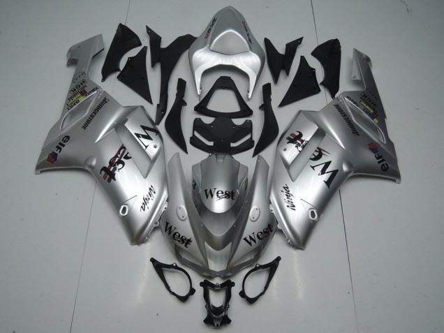 Discount 2007-2008 Silver West Kawasaki ZX6R Replacement Fairings Canada