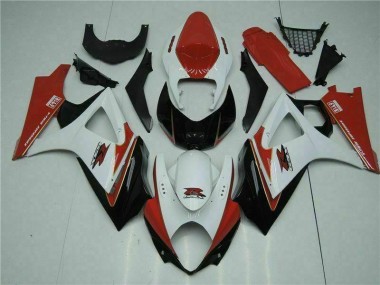 Discount 2007-2008 Suzuki GSXR 1000 Motorcycle Fairings MF1827 - Red White Canada