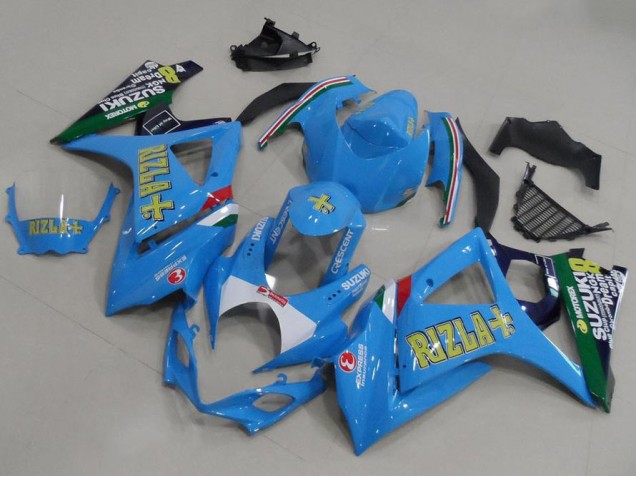 Discount 2007-2008 Light Blue Rizla Suzuki GSXR 1000 K7 Motorcycle Fairings Kit Canada Discount 2007-2008 Light Blue Rizla Suzuki GSXR 1000 K7 Motorcycle Fairings Kit Canada