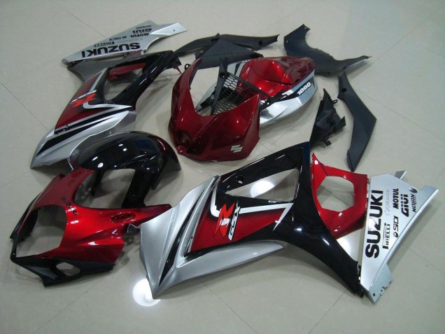 Discount 2007-2008 Red Black Silver Suzuki GSXR 1000 K7 Bike Fairing Canada Discount 2007-2008 Red Black Silver Suzuki GSXR 1000 K7 Bike Fairing Canada