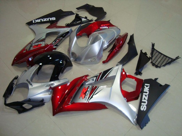 Discount 2007-2008 Red Black Silver Suzuki GSXR 1000 K7 Motorcycle Replacement Fairings Canada Discount 2007-2008 Red Black Silver Suzuki GSXR 1000 K7 Motorcycle Replacement Fairings Canada