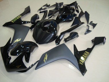 Discount 2007-2008 Matte Black Gold Yamaha YZF R1 Bike Fairings Canada