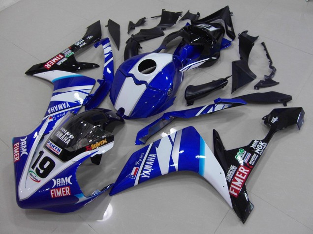 Discount 2007-2008 White Blue Yamaha YZF R1 Moto Fairings Canada Discount 2007-2008 White Blue Yamaha YZF R1 Moto Fairings Canada