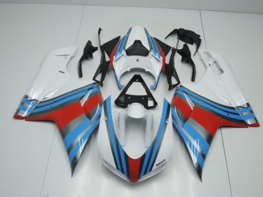 Discount 2007-2012 Ducati 848 1098 1198 Motorcycle Fairings MF3985 - Blue White Red Canada