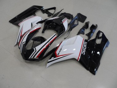 Discount 2007-2012 Ducati 848 1098 1198 Motorcycle Fairings MF3986 - Black Tricolor Canada