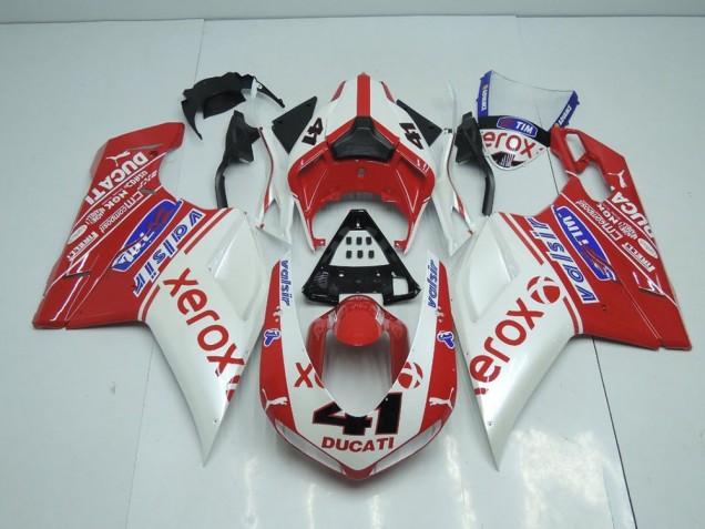 Discount 2007-2014 Pearl White New Xerox Ducati 848 1098 1198 Motorbike Fairing Kits Canada Discount 2007-2014 Pearl White New Xerox Ducati 848 1098 1198 Motorbike Fairing Kits Canada