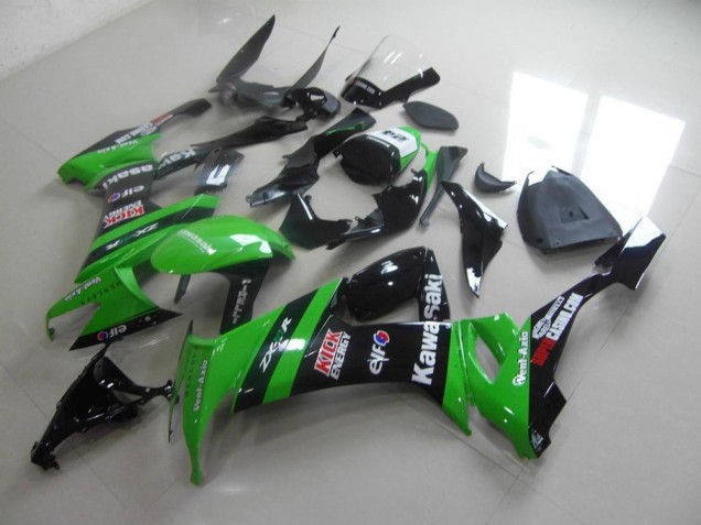 Discount 2008-2010 Green Black Kick Kawasaki ZX10R Replacement Motorcycle Fairings Canada Discount 2008-2010 Green Black Kick Kawasaki ZX10R Replacement Motorcycle Fairings Canada