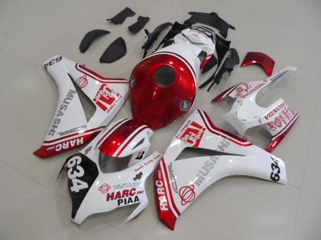 Discount 2008-2011 White Red HARC Pro PIAA 634 Honda CBR1000RR Motor Fairings Canada Discount 2008-2011 White Red HARC Pro PIAA 634 Honda CBR1000RR Motor Fairings Canada