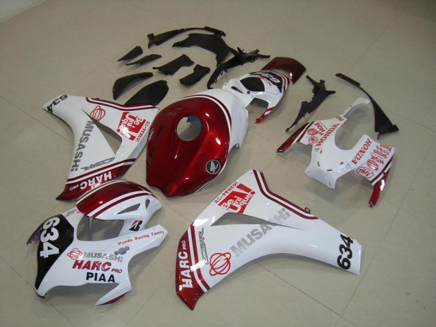 Discount 2008-2011 White Red HARC Pro PIAA 634 Honda CBR1000RR Motorcycle Fairings Canada Discount 2008-2011 White Red HARC Pro PIAA 634 Honda CBR1000RR Motorcycle Fairings Canada