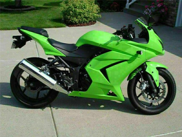 Discount 2008-2012 Green Kawasaki EX250 Motorcycle Fairings Kits Canada Discount 2008-2012 Green Kawasaki EX250 Motorcycle Fairings Kits Canada